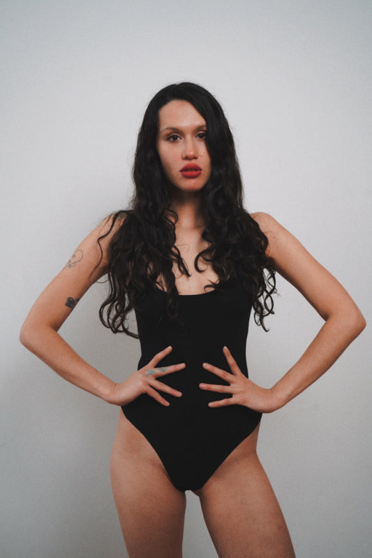 “Nika” raw edges bodysuit