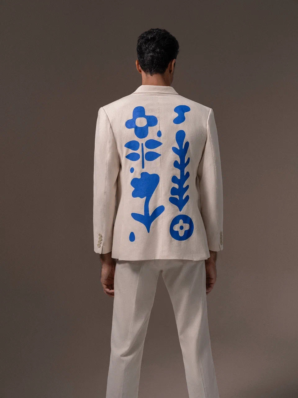Milk jacket blue flowers