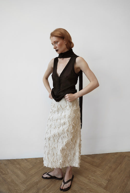 Transparent chocolate blouse