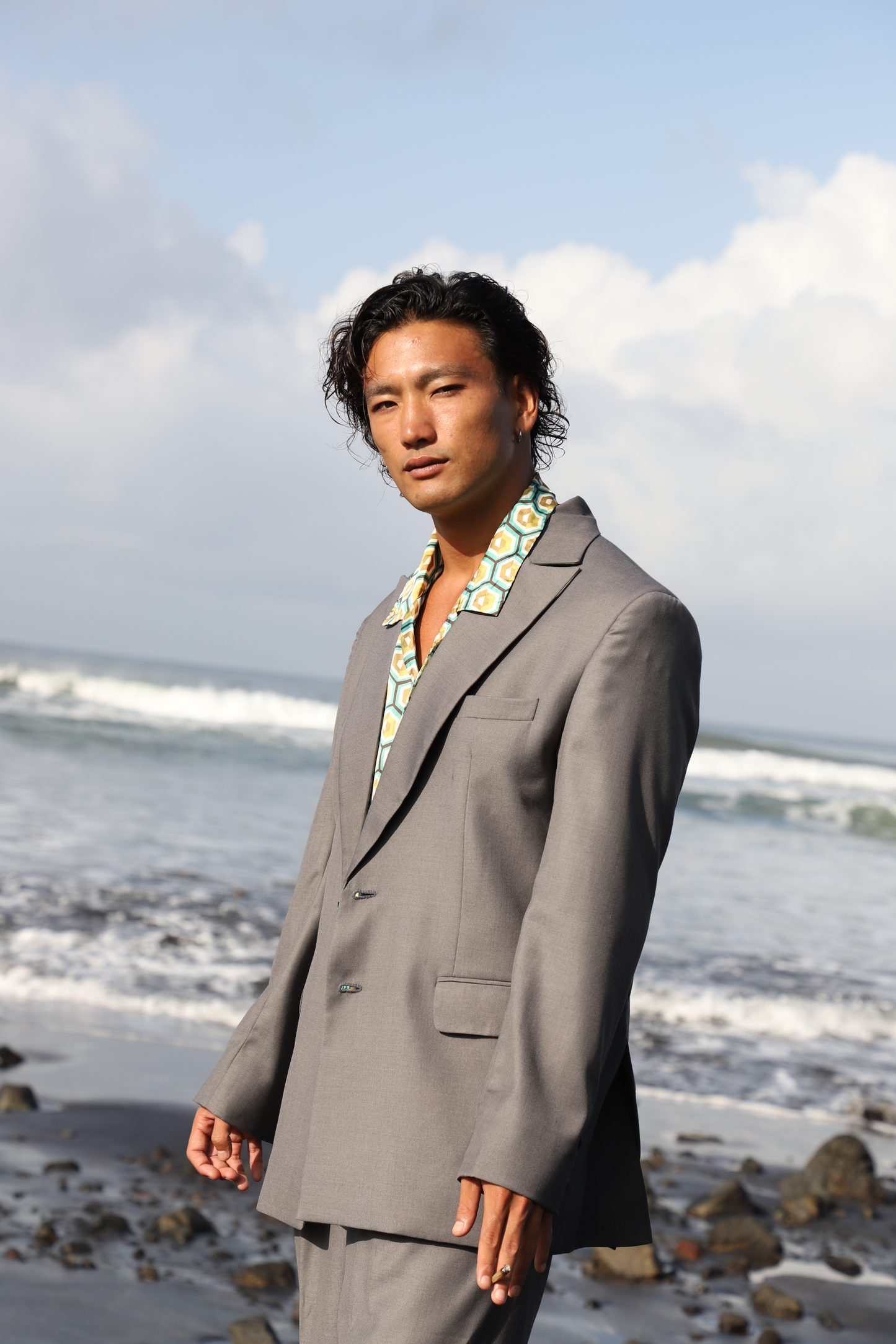 Gray suit