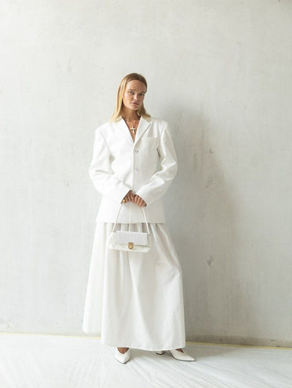 White balloon skirt