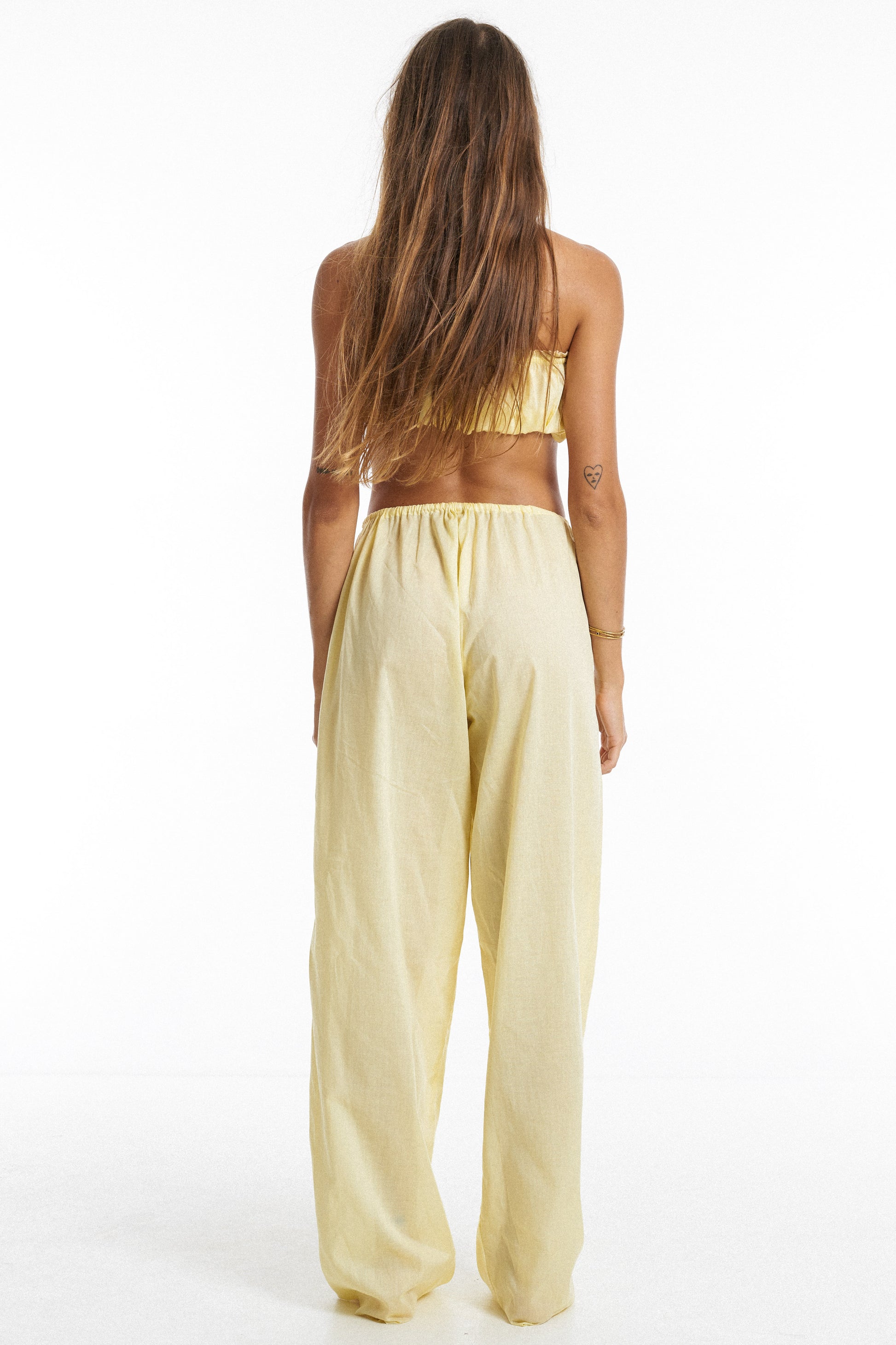 Premium organic cotton Elastic top / Lemon yellow - BURO