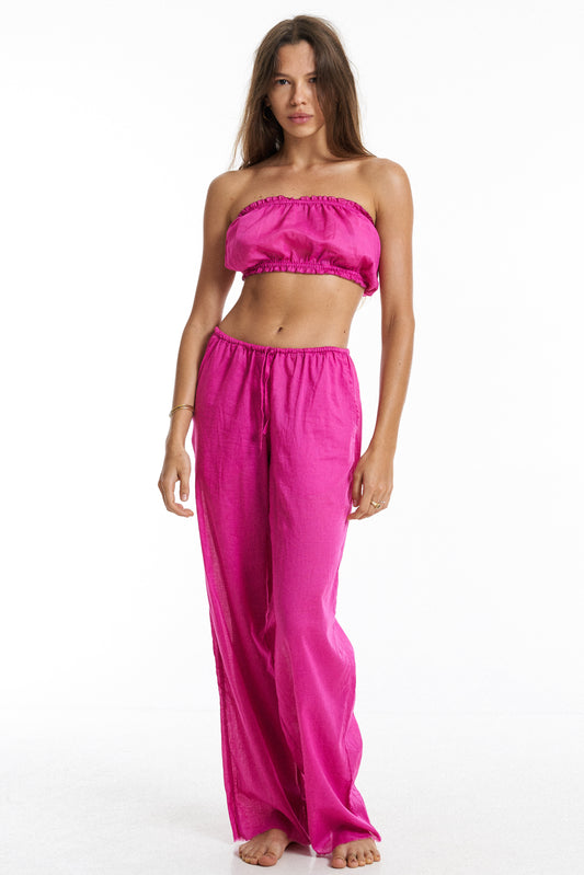 Premium organic cotton Elastic Top / Dragonfruit pink - BURO