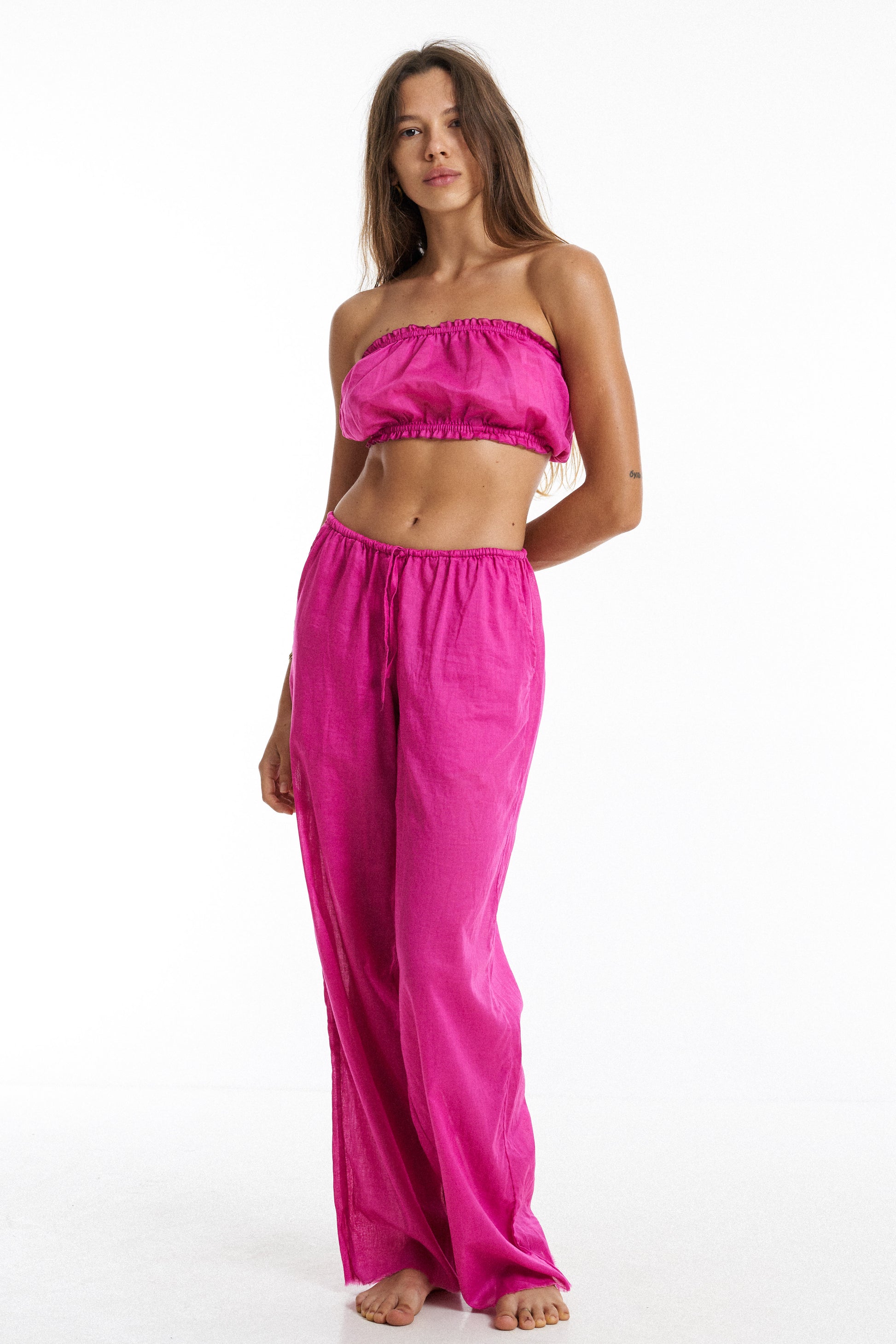 Premium organic cotton Elastic Top / Dragonfruit pink - BURO