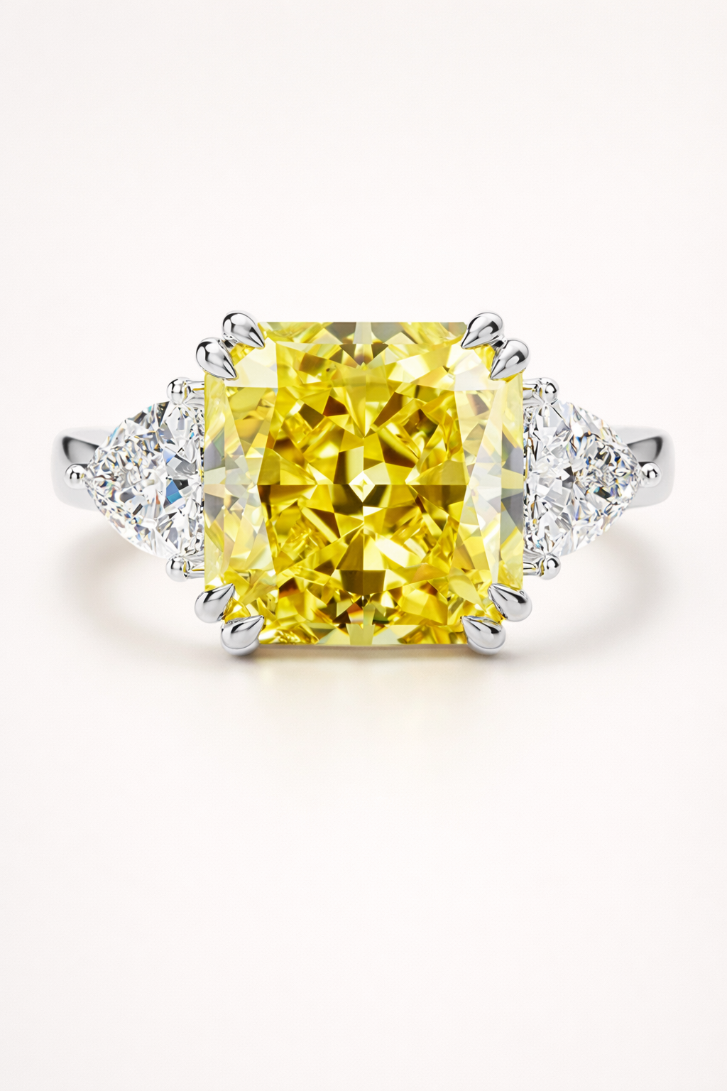 "Trophy wife" ring with 5ct diamond cut cubic zirconia