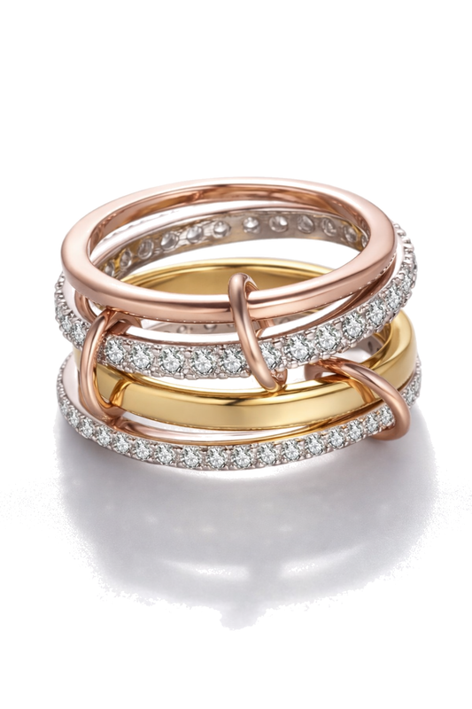 Serpent ring  Mixed mertals and Cubic Zirconia
